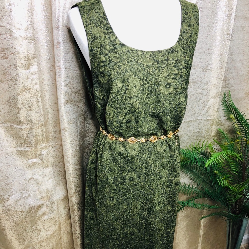 Green maxi dress